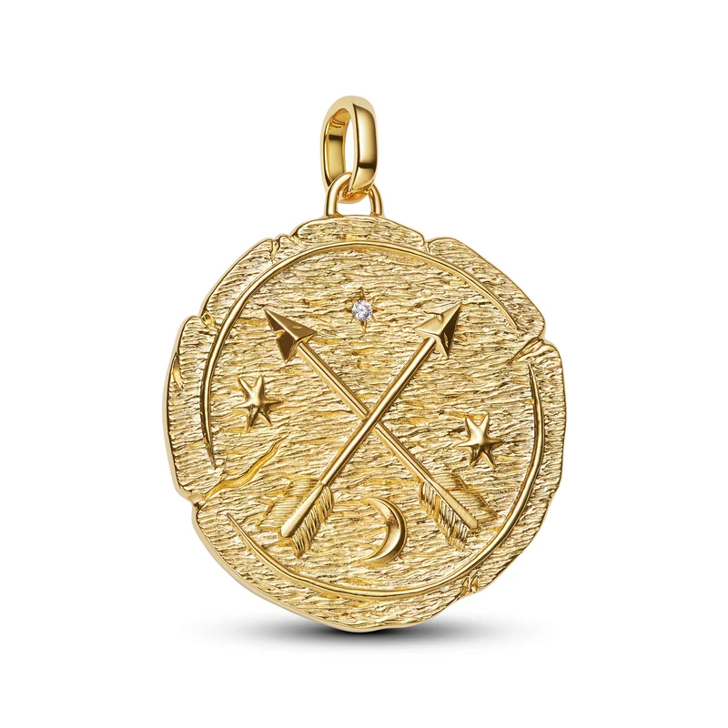 Pandora ME Gold Plated Arrows Coin Charm 764084C01