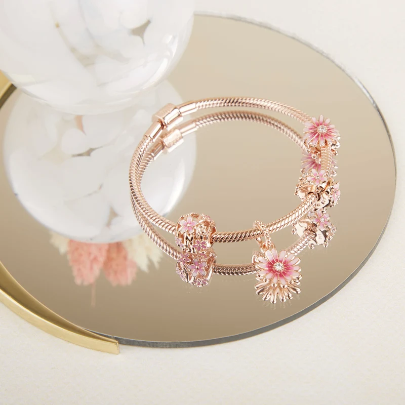 Pandora Garden Rosegold coloured Daisy Charm 788809C01