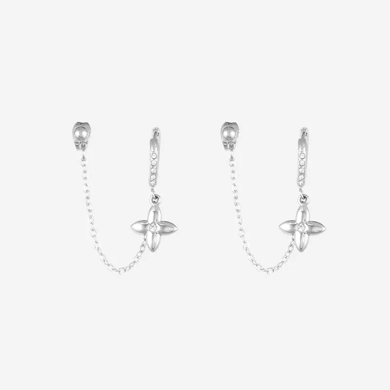 Boucles d'oreilles chainette Clématis