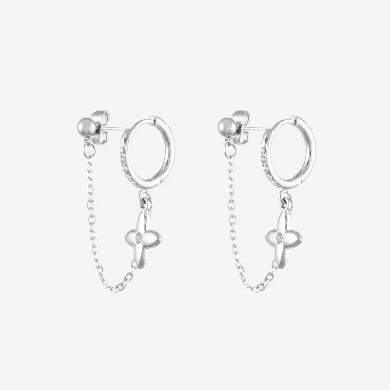 Boucles d'oreilles chainette Clématis