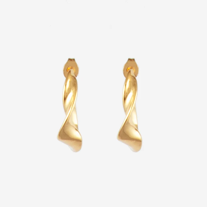Boucles d'oreilles torsadé ovale