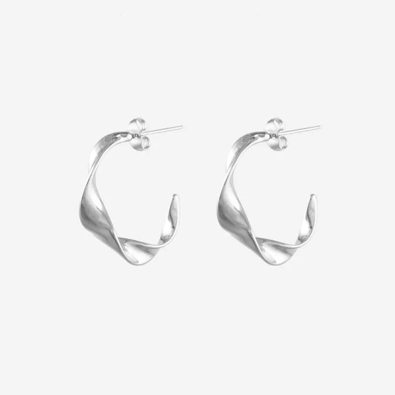 Boucles d'oreilles torsadé ovale