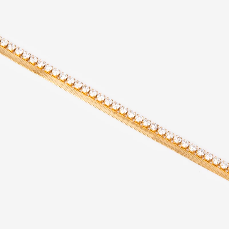 Bracelet Double Rangs strass