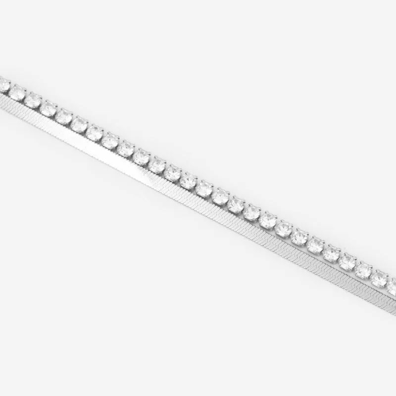 Bracelet Double Rangs strass