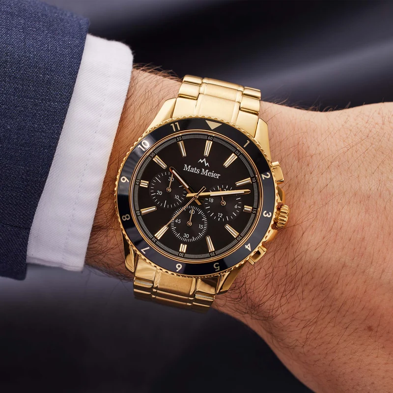 Mats Meier Ponte Dei Salti Hommes Montre Or MM00509