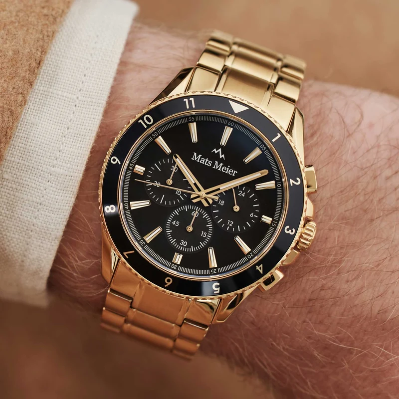 Mats Meier Ponte Dei Salti Hommes Montre Or MM00509