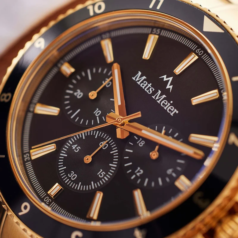 Mats Meier Ponte Dei Salti Hommes Montre Or MM00509