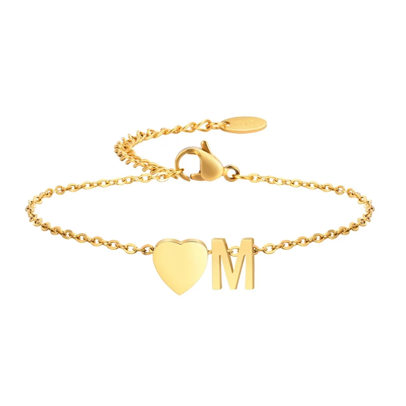 Bracelet Initiale Cœur