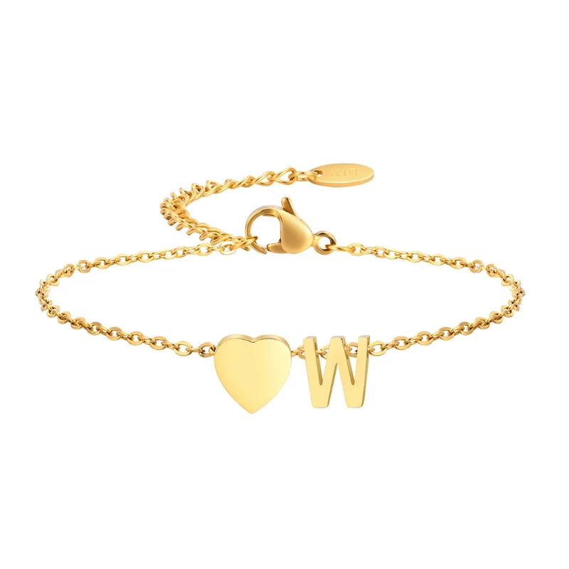 Bracelet Initiale Cœur