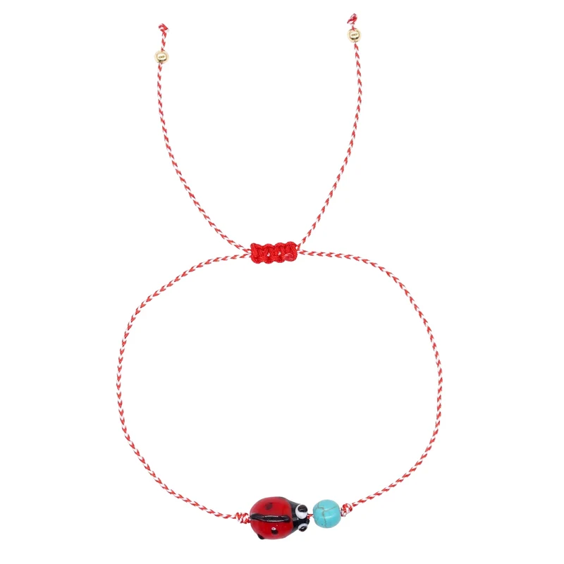 Bracelet Coccinelle Boule Bleue