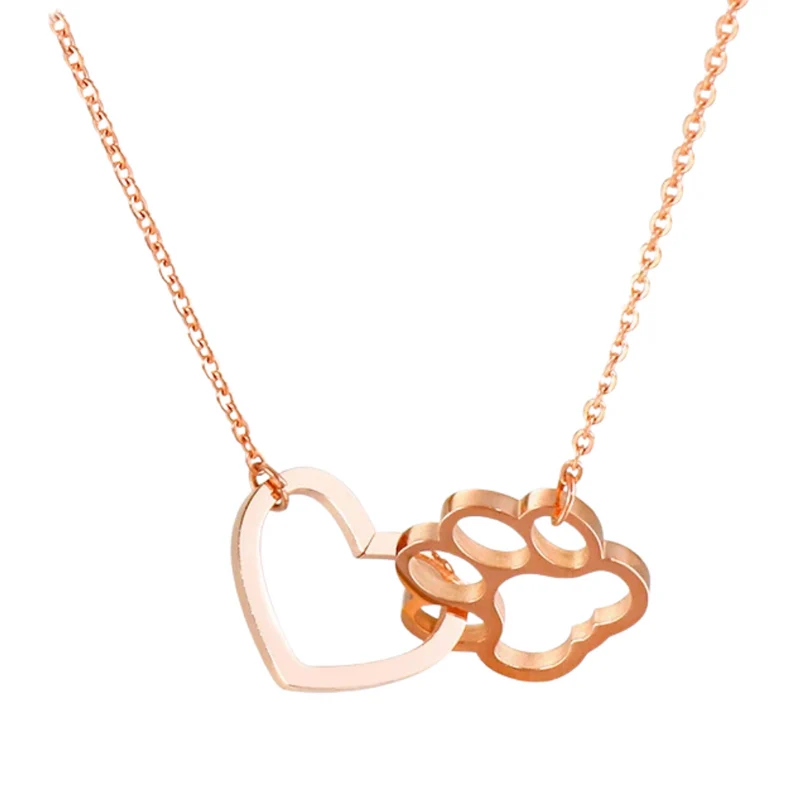 Collier Cœur et Patte de Chien