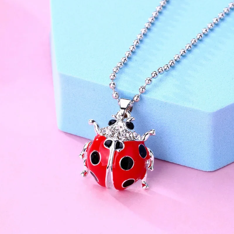 Collier Coccinelle Acier Inoxydable