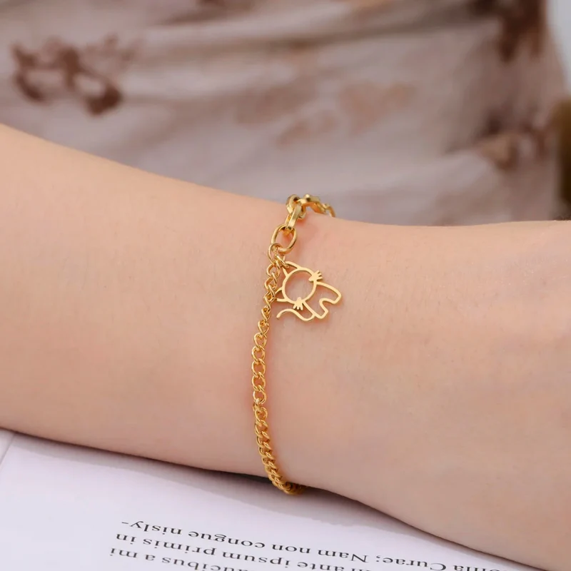 Bracelet Breloque Chat