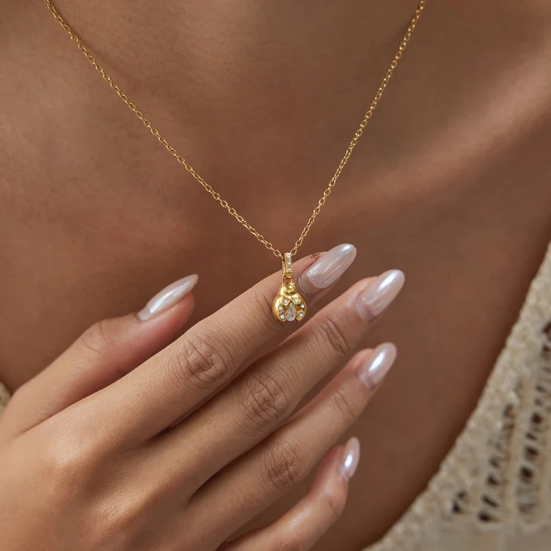 Collier Coccinelle Or