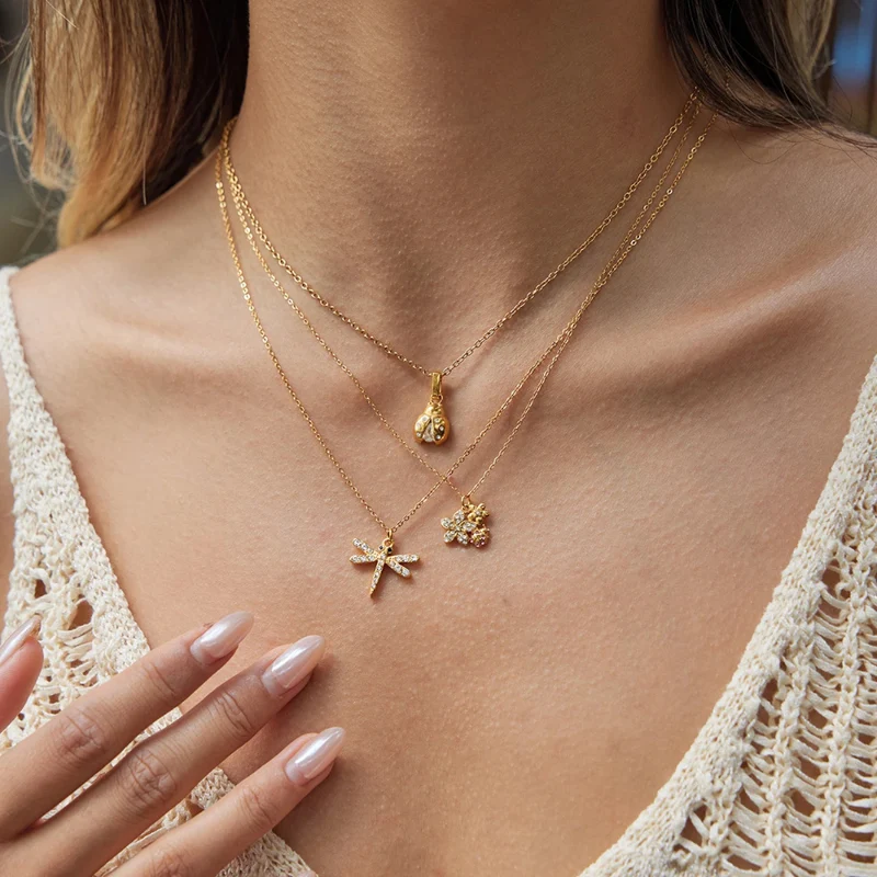 Collier Coccinelle Or