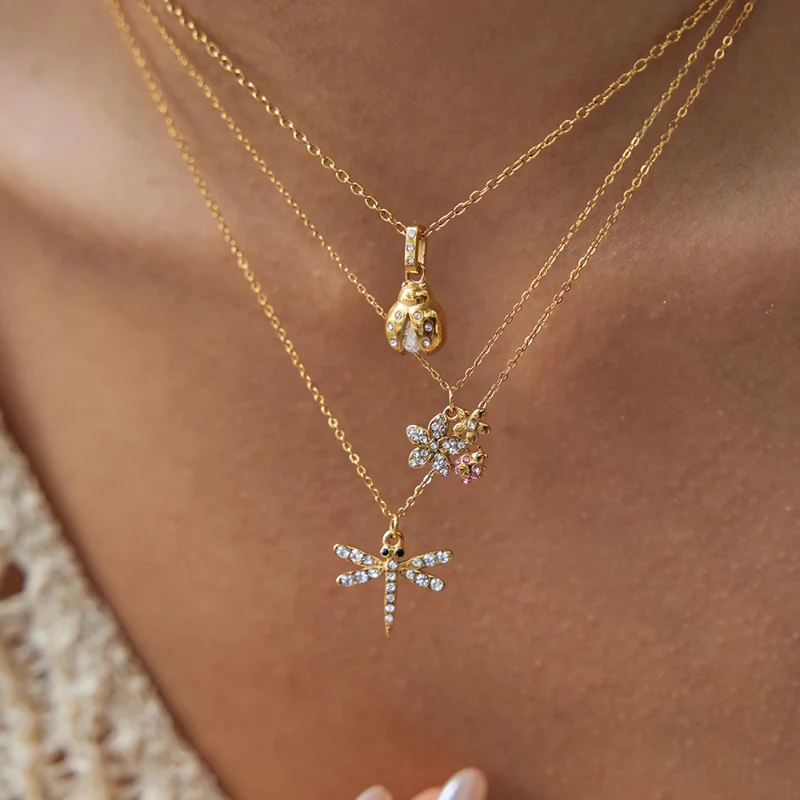 Collier Coccinelle Or