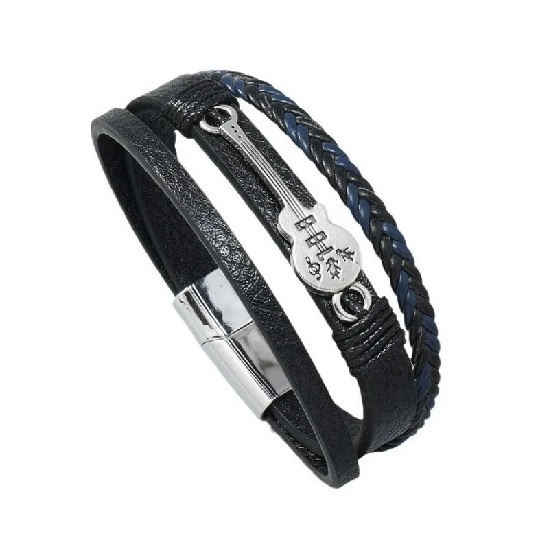 Bracelet Guitare Cuir Homme