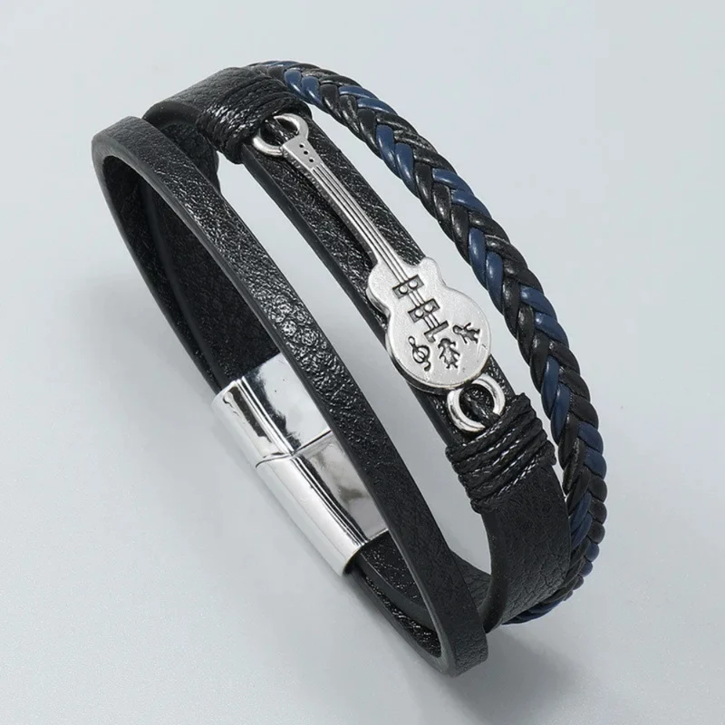 Bracelet Guitare Cuir Homme
