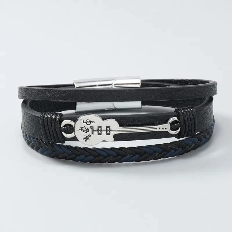 Bracelet Guitare Cuir Homme