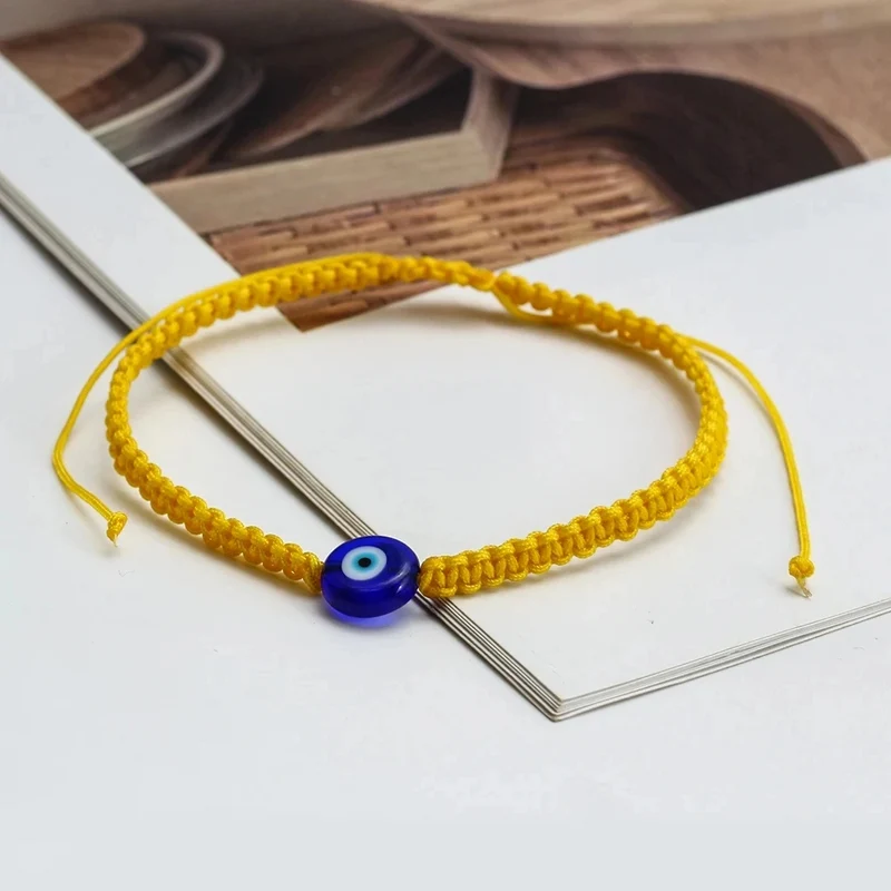 Bracelet Œil Cordon Jaune