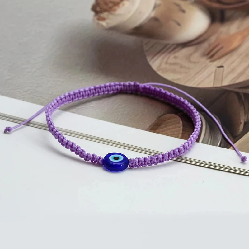 Bracelet Œil Cordon Violet
