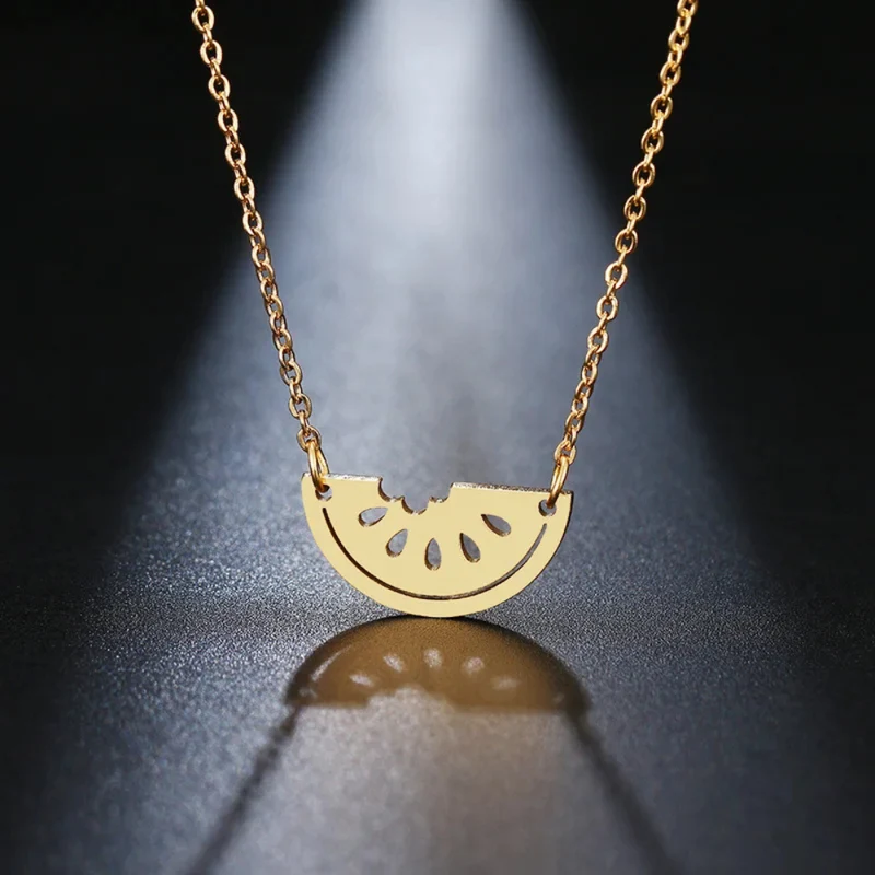 Collier Pastèque Acier Inoxydable