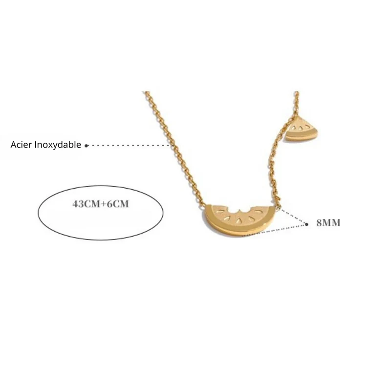 Collier Pastèque Doré