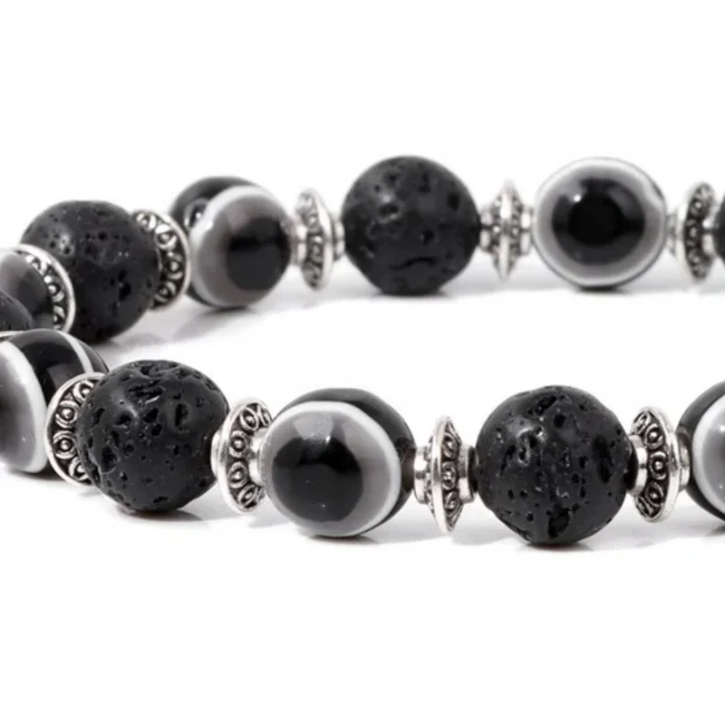 Bracelet Œil Perle Lave
