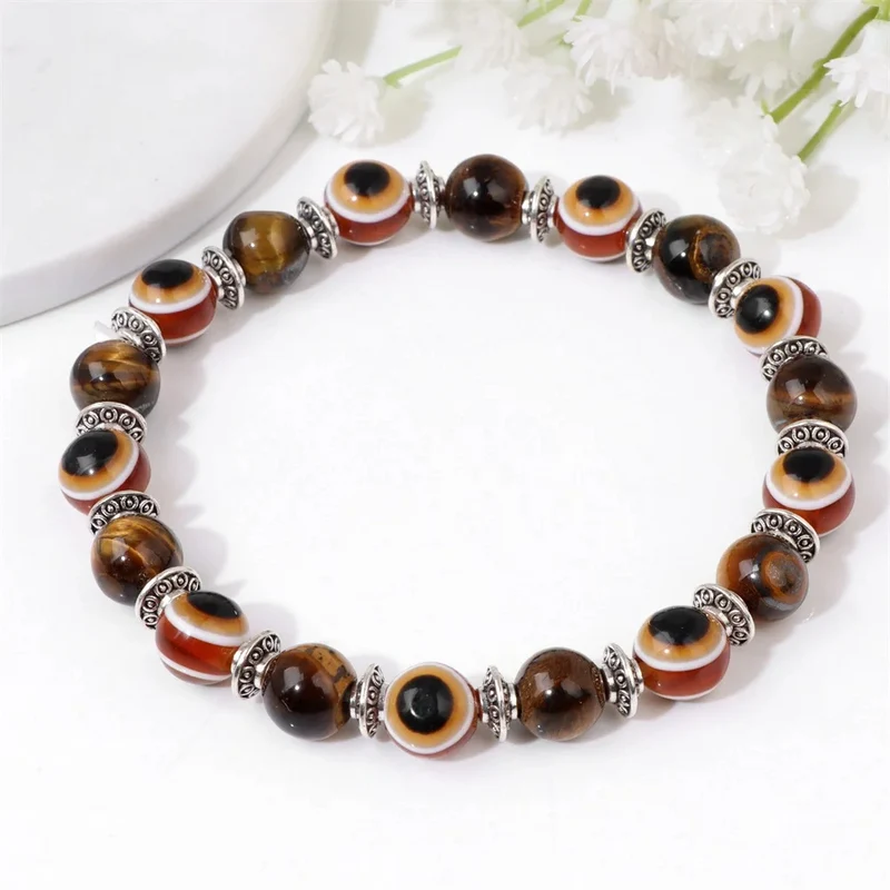 Bracelet Œil Perle Marron