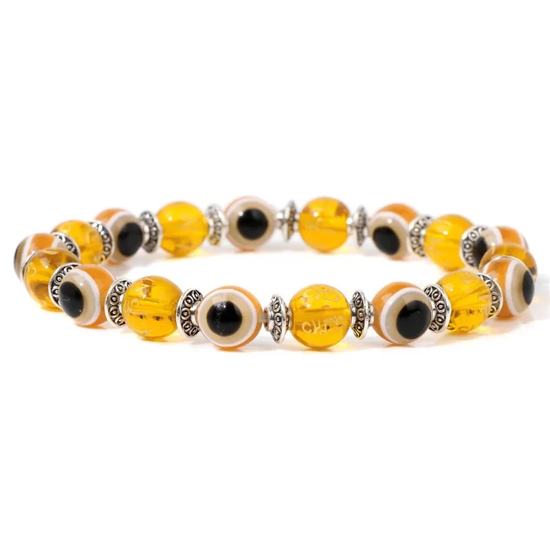 Bracelet Œil Perle Jaune