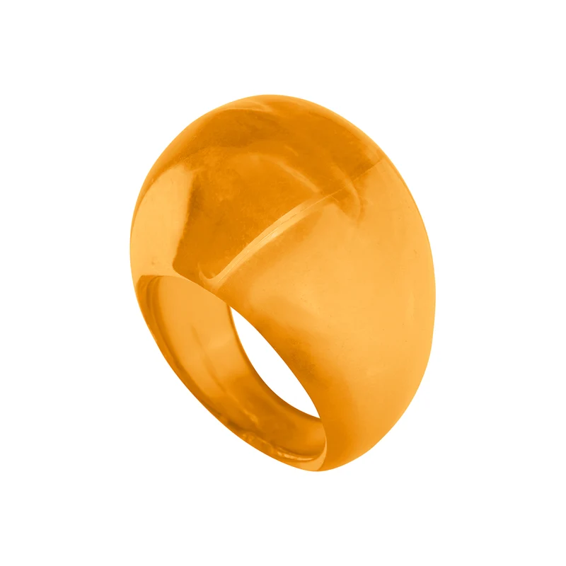 Bague Kara en Lucite orange transparente