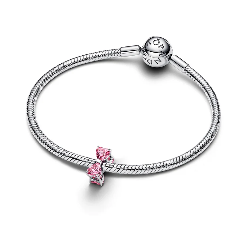 Pandora Moments 925 Sterling Silver Pink Bow Charm 794253C01