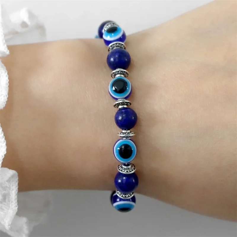 Bracelet Œil Perle Bleu