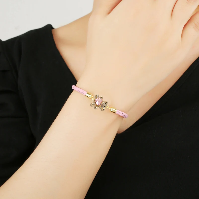 Bracelet Ourson Simili-Cuir