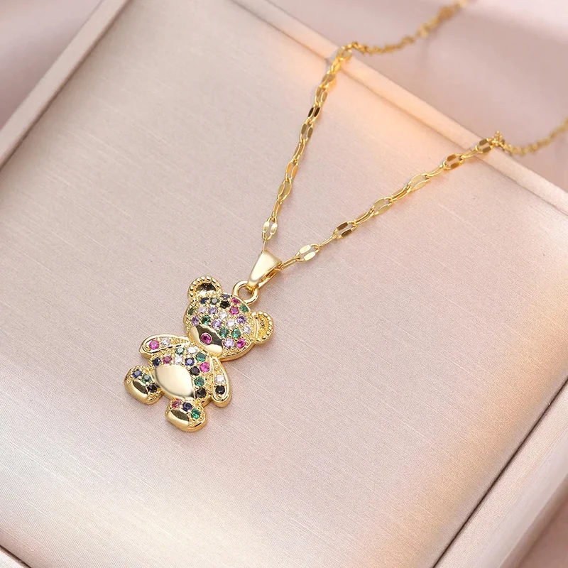 Collier Ourson Multicolore