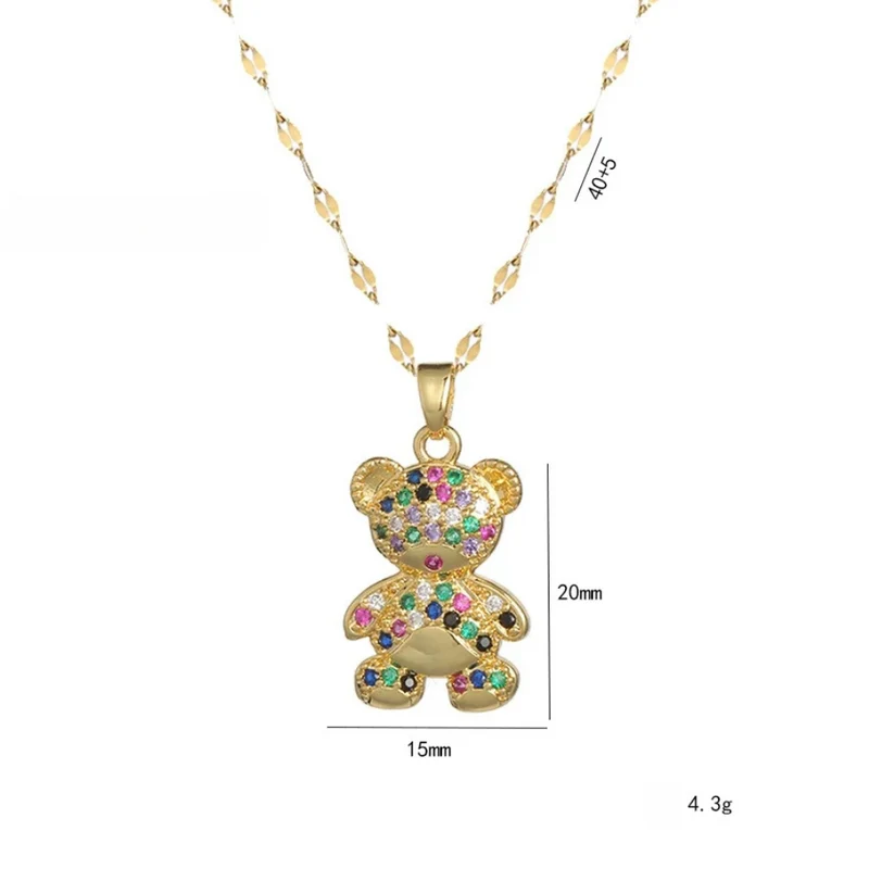 Collier Ourson Multicolore