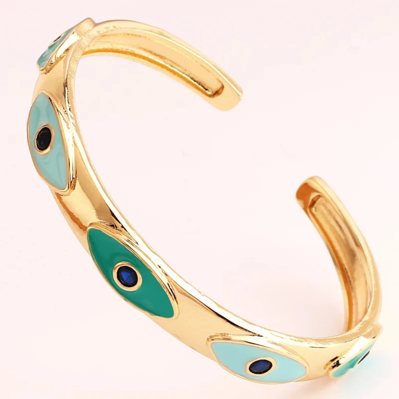 Bracelet Jonc Œil Turquoise