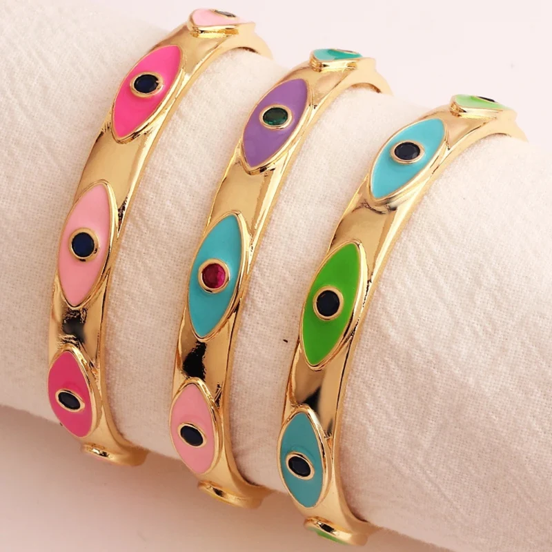Bracelet Jonc Œil Couleur Femme