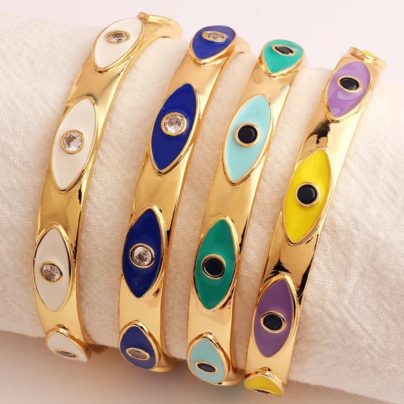 Bracelet Œil Jonc Acier Inoxydable