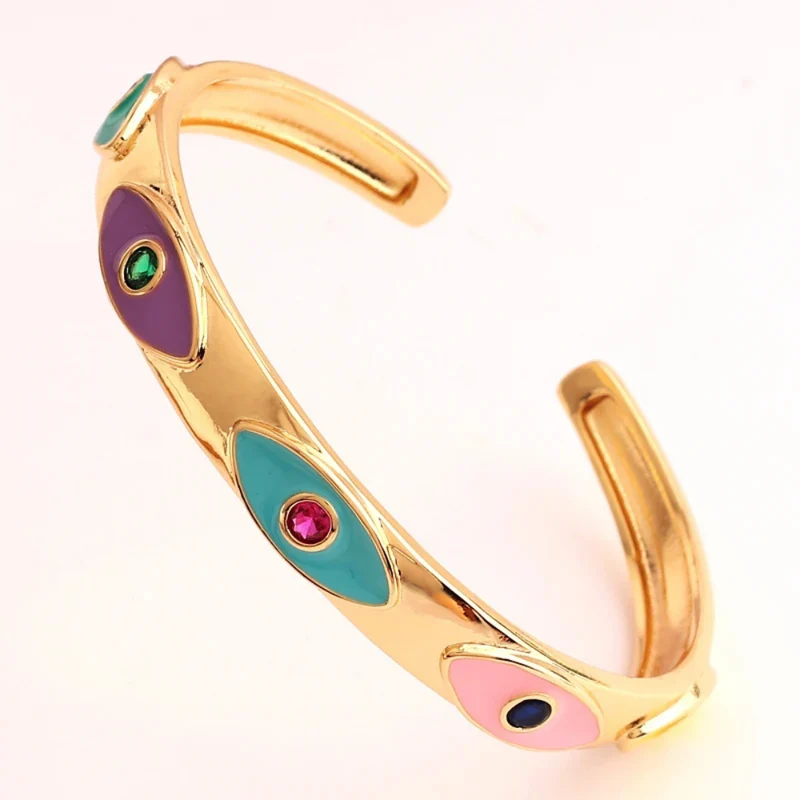 Bracelet Œil Jonc Acier Inoxydable