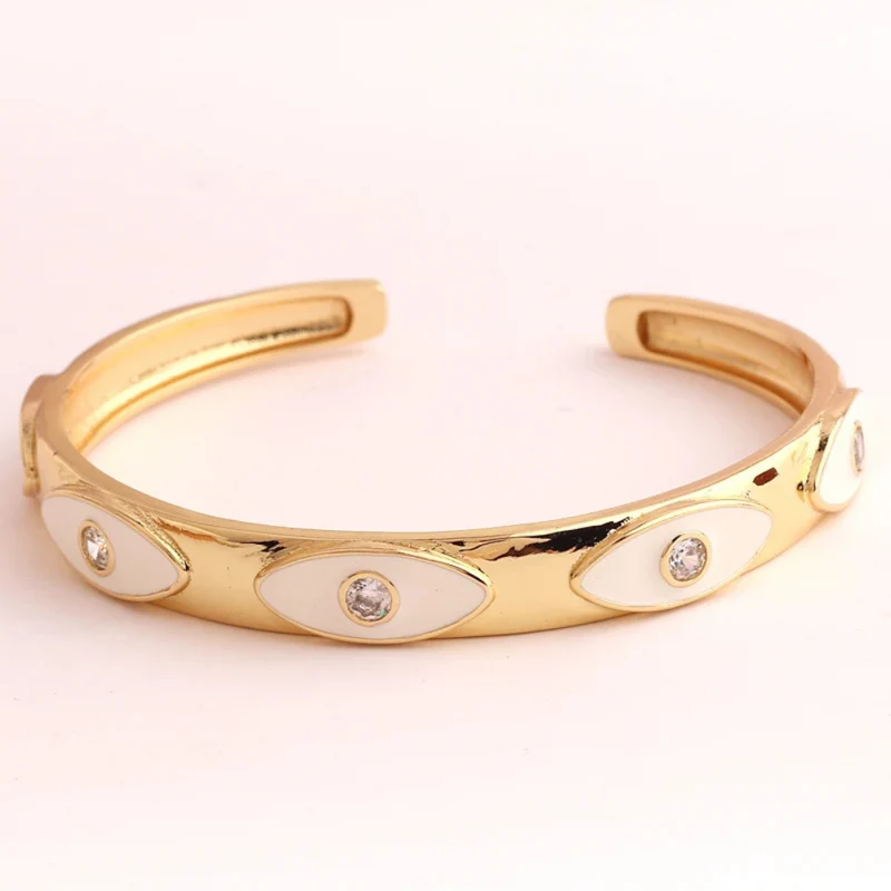 Bracelet Œil Jonc Acier Inoxydable