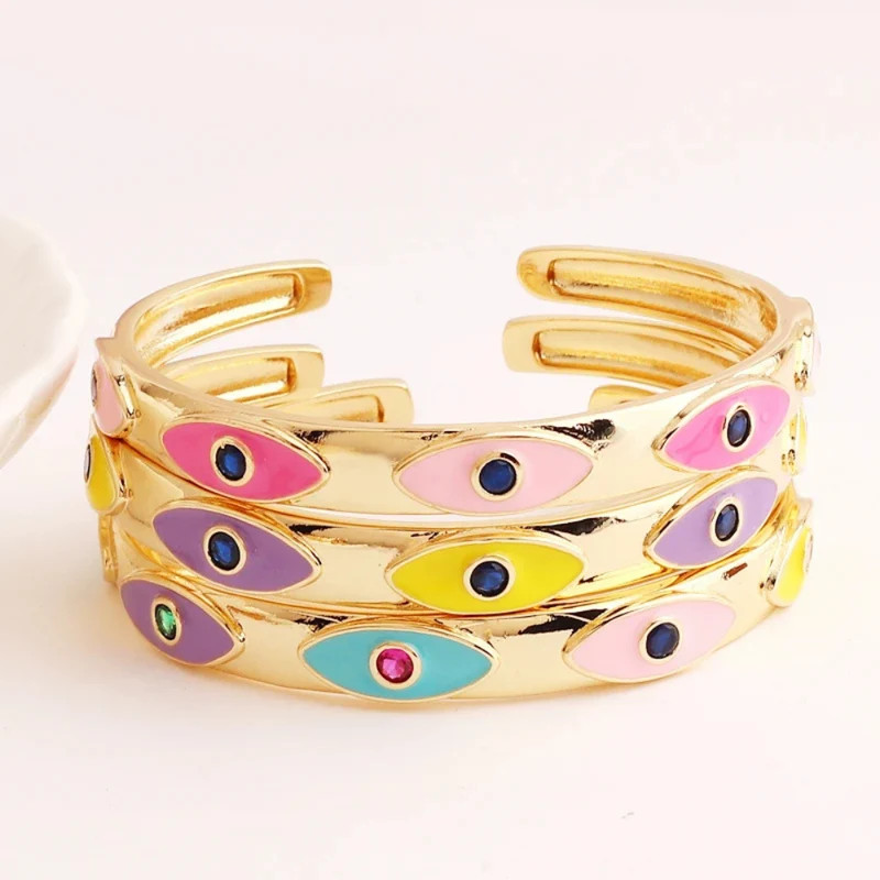 Bracelet Œil Jonc Acier Inoxydable
