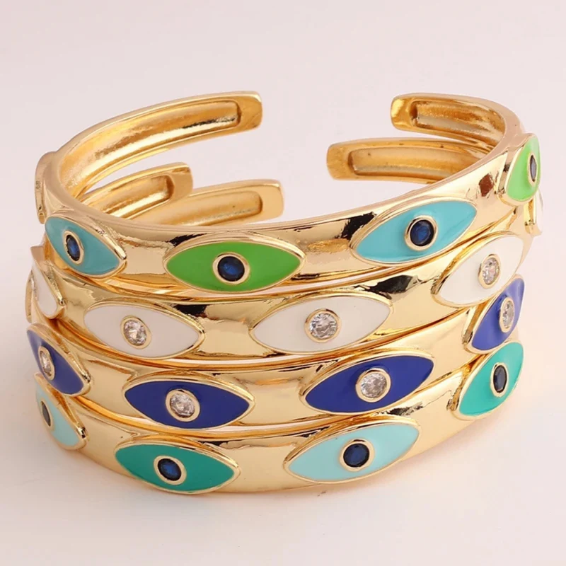 Bracelet Œil Jonc Acier Inoxydable