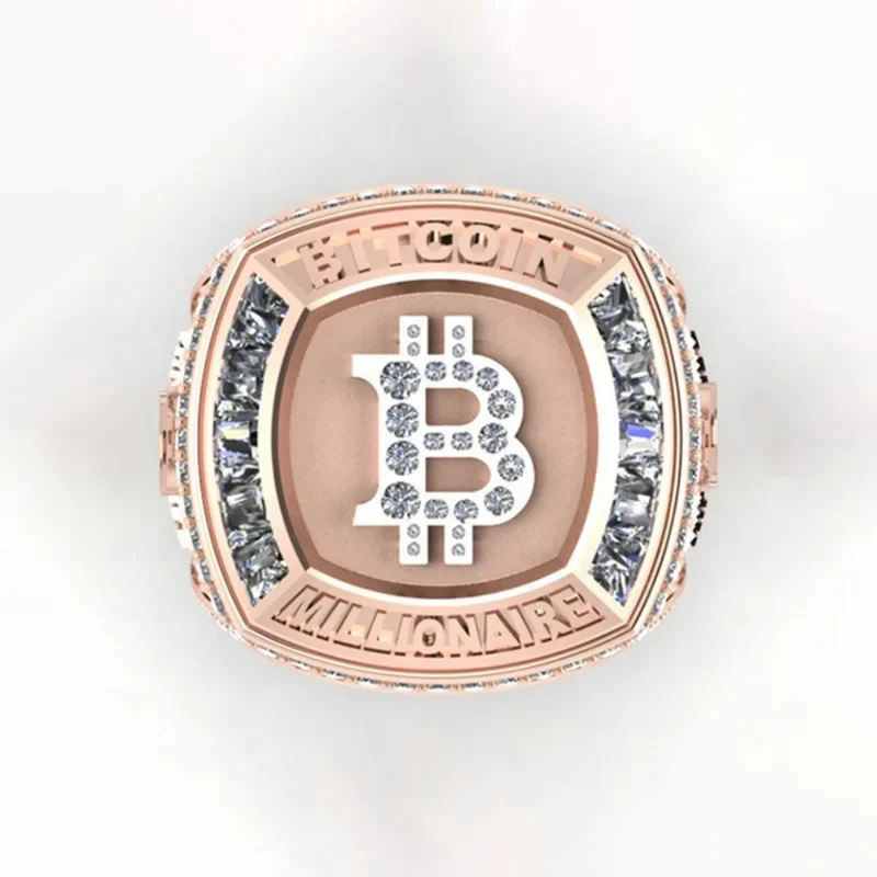 Chevalière Bitcoin Rose
