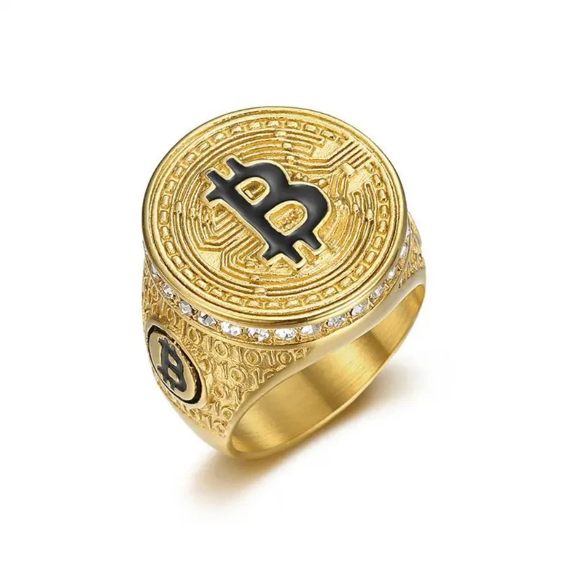 Bague Bitcoin Or et Noire