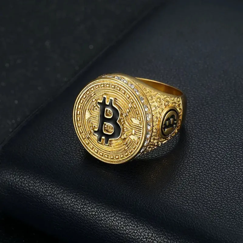 Bague Bitcoin Or et Noire