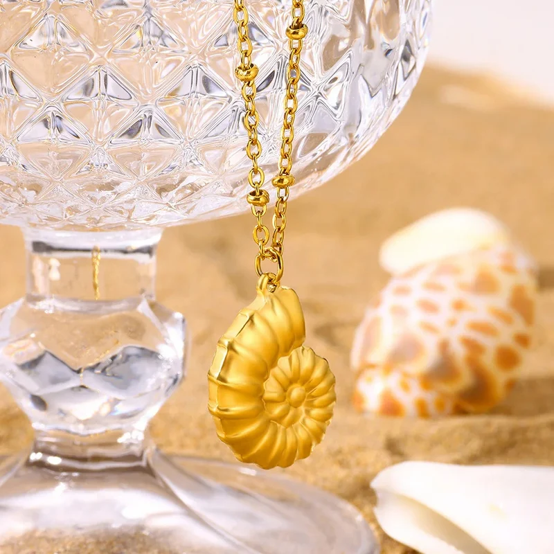 Collier Coquillage Acier Inoxydable