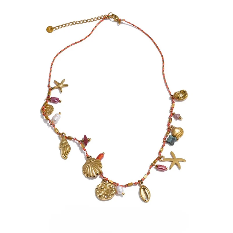 Collier Cordon Pendentif Coquillage