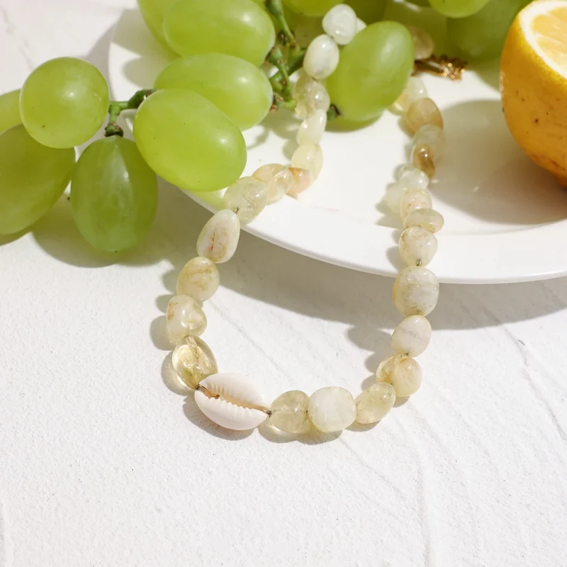 Collier Coquillage Pierre Naturelle