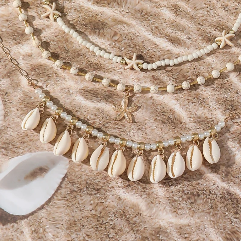 Triple Collier Coquillage
